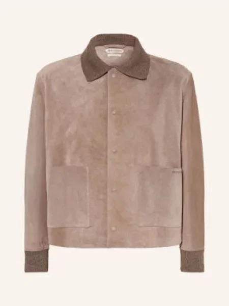 Jw Anderson Kožená Bunda černošedá