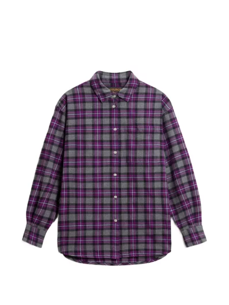 Cămașă Woolrich în carouri de flanelă violet