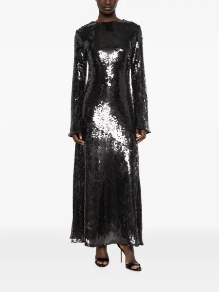 Lung rochie maxi Rotate Birger Christensen cu paiete negru