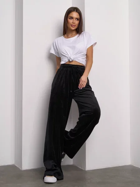 Велюрові Штани спортивні ISSA Plus чорний