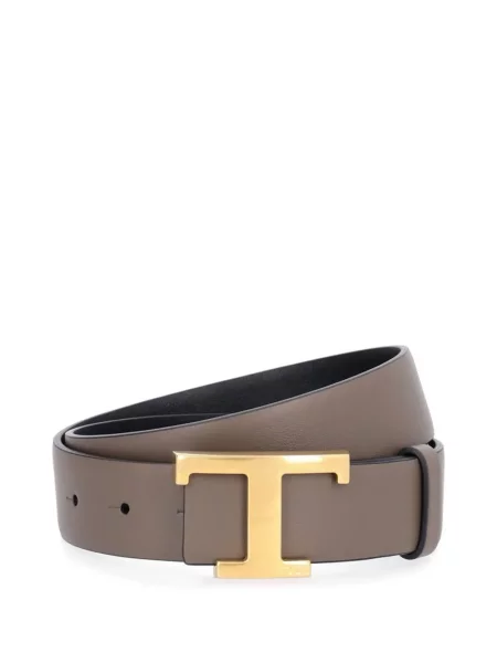 Cu centură reversibil curea Tod's din piele gri