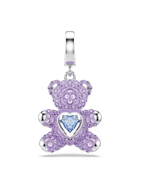 Zawieszka Swarovski typu teddy fioletowa