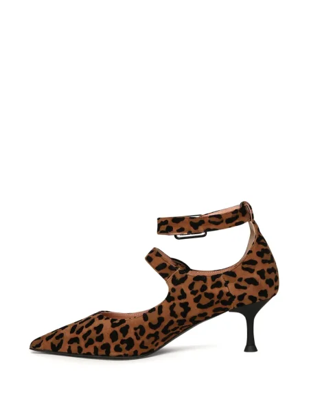 Salonke Giuliano Galiano s printom s leopard uzorkom sa kopčom smeđa