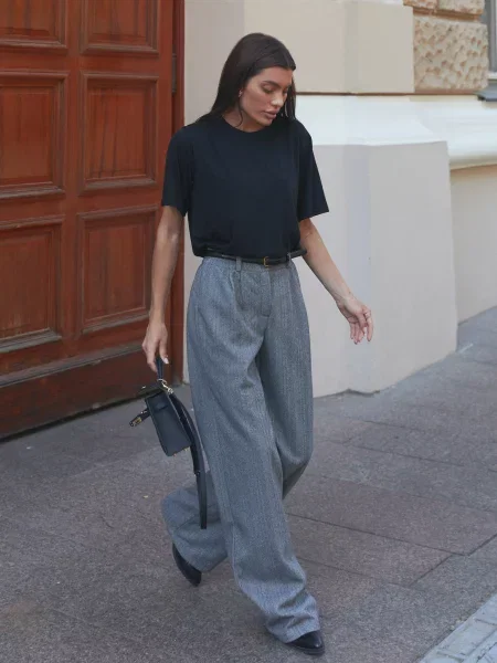 Штани класичні Seventeen вовна/віскоза сірий