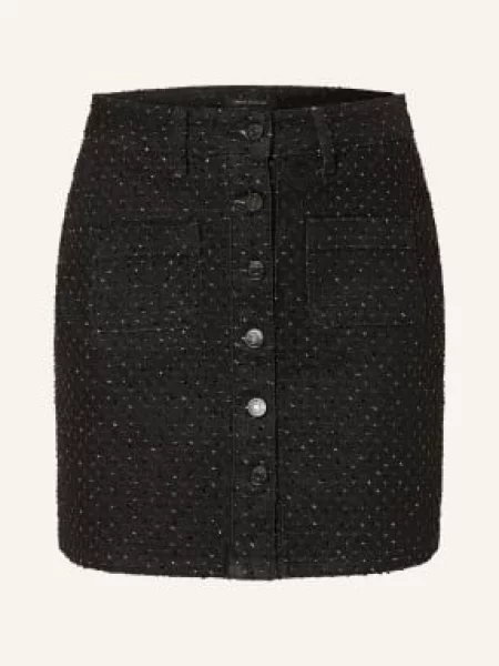 Armani Exchange Spódnica Jeansowa Z Kamieniami Ozdobnymi schwarz czarna