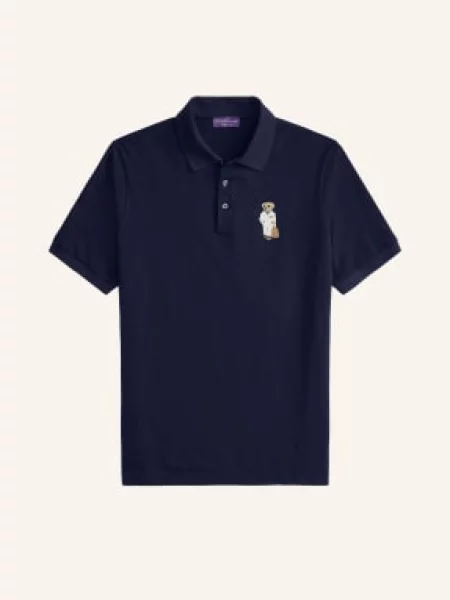Ralph Lauren Purple Label Polo Tričko Piqué tmavě modrá