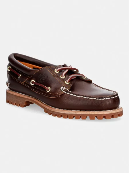 Timberland Μοκασίνια Γυναικεία Δερμάτινα καφέ