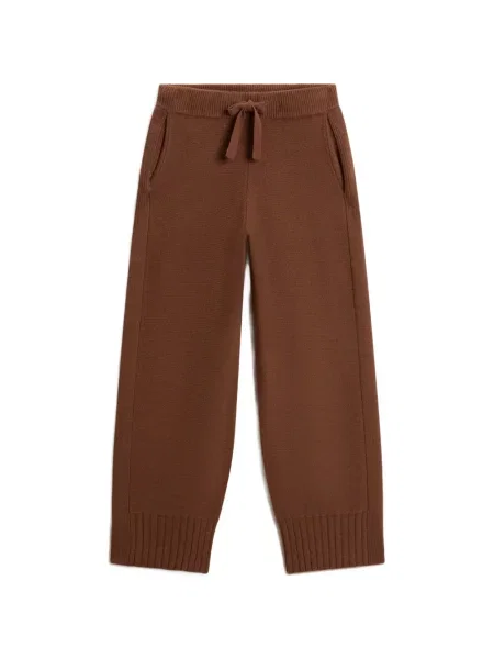 Pantaloni Woolrich tricotate cu cordon maro