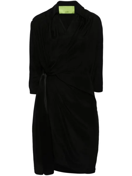Rochie Gauge81 de mătase de costum negru