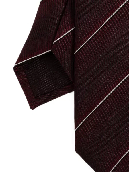 Cravată Tom Ford de mătase cu dungi roșu