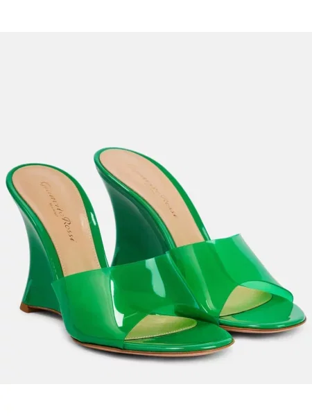Mules Gianvito Rossi s polno peto zelena
