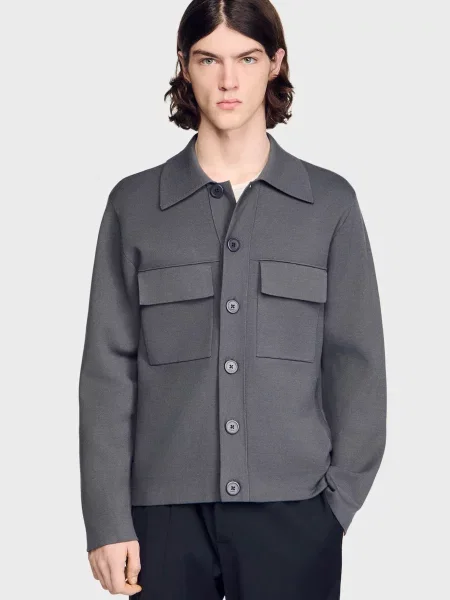 Кардиган Sandro серый