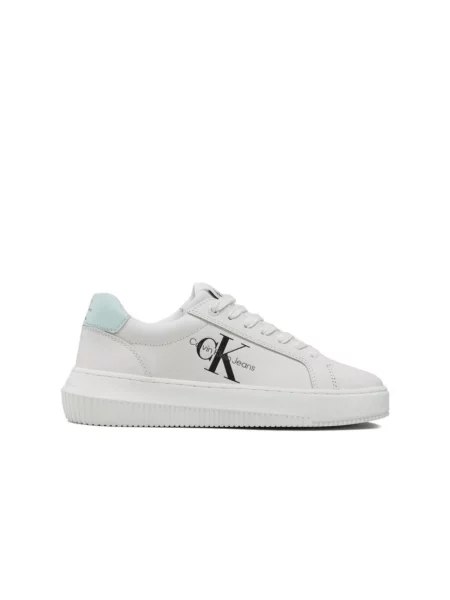 Sneakersy Calvin Klein skórzane chunky białe
