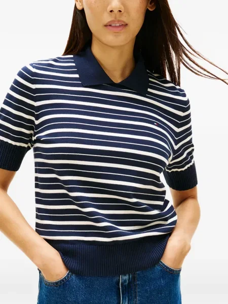 Top Tommy Hilfiger cu dungi albastru