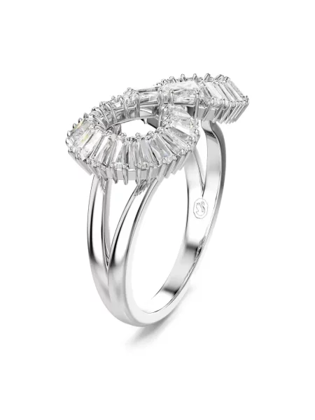 Inel Swarovski argintiu