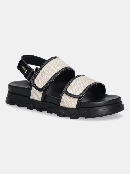 Сандали Furla Sporty Chic Sandal с платформа черно