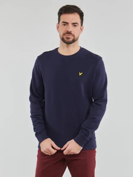 Kerek nyakú pulcsi Lyle & Scott kék