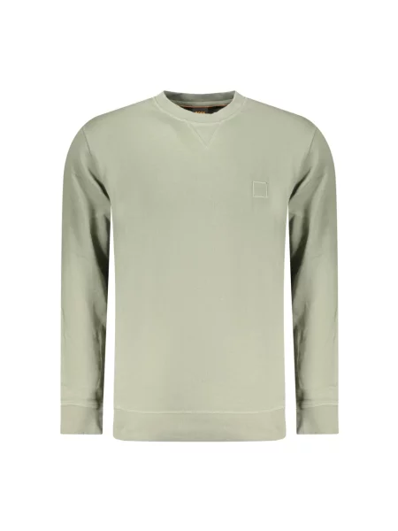 Bluza o kroju relaxed fit z czystej bawełny model ‘WESTART’ Boss Orange zielona