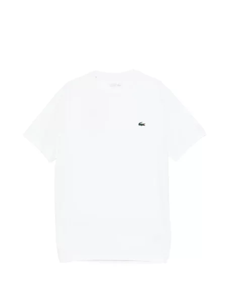 Tricou Lacoste cu broderie alb