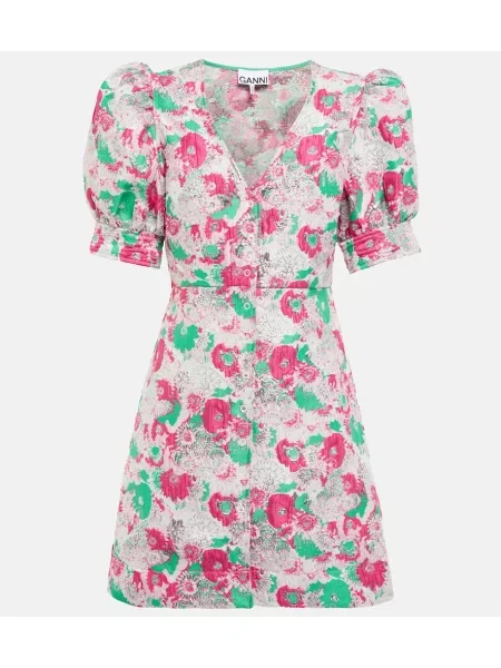 Rochie Ganni cu imagine roz