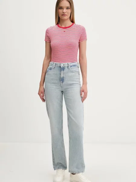 Top Tommy Hilfiger brez rokavov rdeča