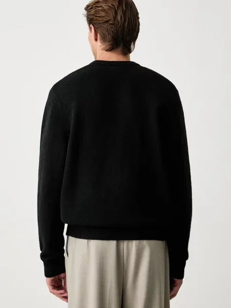 Adidas Originals sweter z dodatkiem wełny Trefoil Essentials czarny