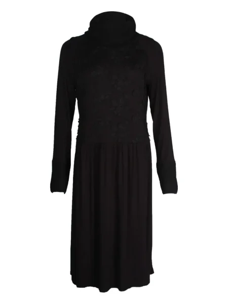 Sukienka midi Max Mara w kwiatki do kolan garniturowa czarna