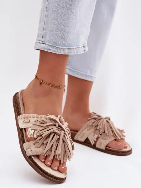 Pantofle Boto béžové