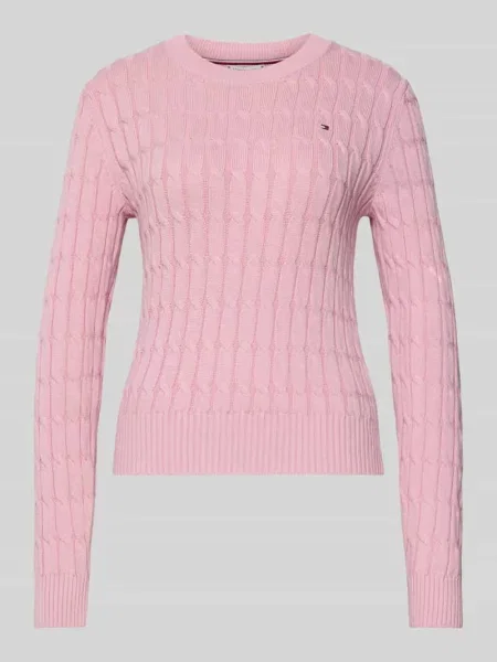 Sweter z dzianiny o kroju slim fit z czystej bawełny Tommy Hilfiger