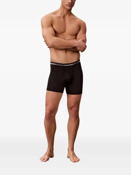Boxeri Calvin Klein Underwear cu autograf negru