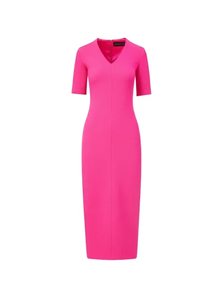 Midi šaty Brandon Maxwell růžové