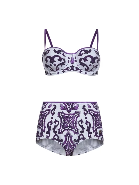 Wielobarwność bikini Dolce And Gabbana z wysoką talią