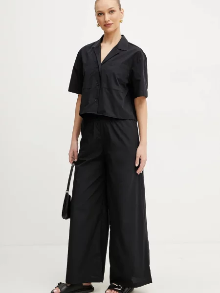 Классическая ошейниковый рубашка Max&co черная