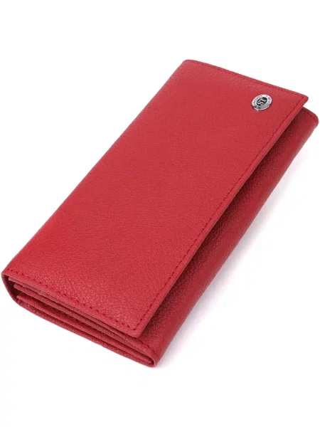 Кожаный кошелек St Leather Accessories красный