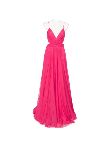 Rochie maxi Alessandro Legora cu volane roz