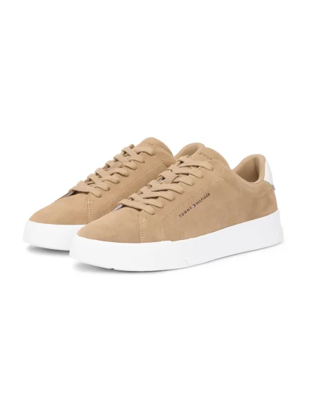 Superge Tommy Hilfiger Th Court Core Suede Rjava bež