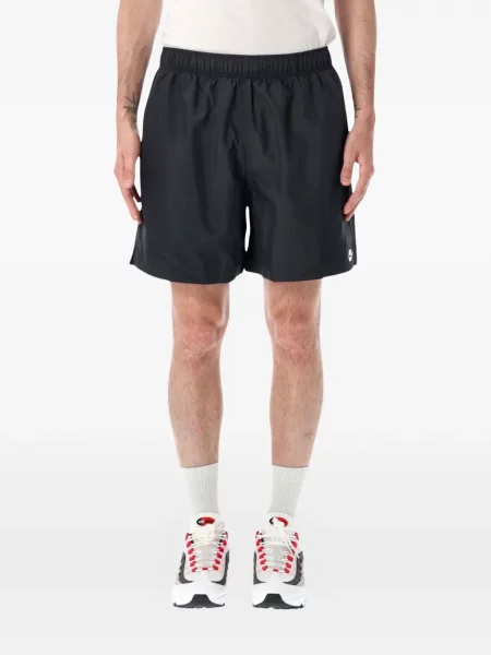 Decupat pantaloni scurți Nike Cortez cu cataramă din poplin alb