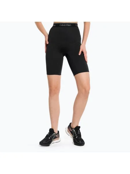 Calvin Klein Knit BAE дамски къси панталони за тренировка черни