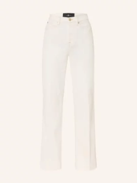 7 For All Mankind Dżinsy Z Rozszerzanymi Nogawkami Tailorless Modern Dojo weiss białe