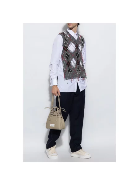 Spodnie Maison Margiela wełniane niebieskie