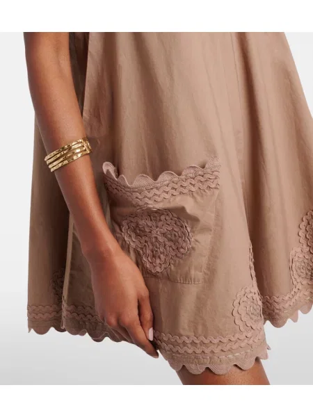 Rochie Juliet Dunn cu broderie maro