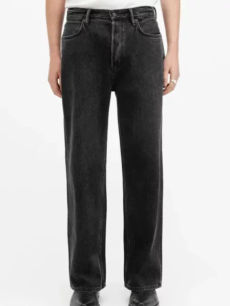 AllSaints rifle rovné pánske LENNY čierna