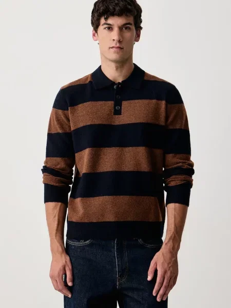 United Colors of Benetton sweter z dodatkiem wełny granatowy