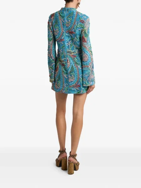 Κοστούμι πλέκω φόρεμα Etro paisley μπλε
