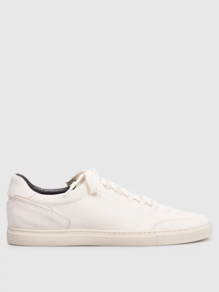 Замшеві кросівки з емблемою Brett Johnson білі