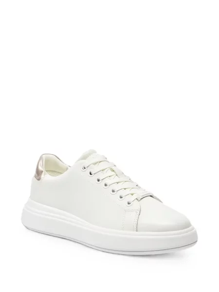 Sneakerși Calvin Klein cu șireturi din dantelă alb