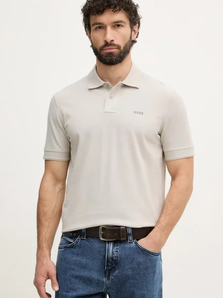 Polo Boss Prime krótki rękaw L beżowy