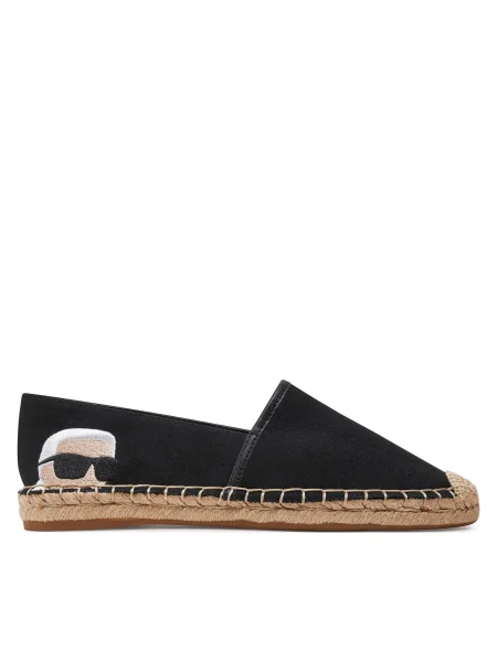 Espadrile KARL LAGERFELD Black Canvas črna