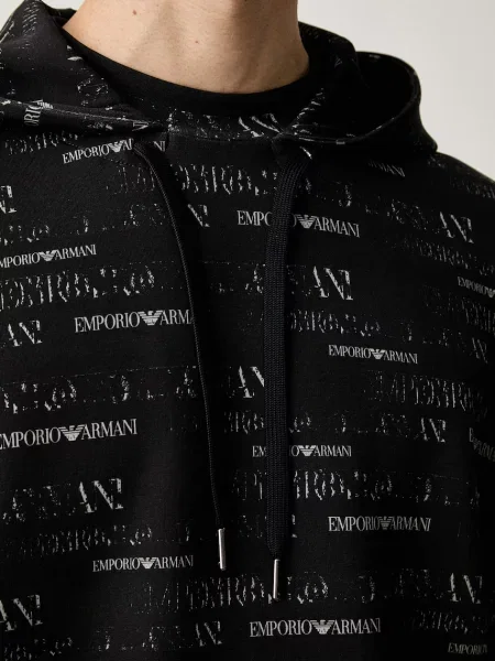 Emporio Armani кофта з капюшоном з бавовною