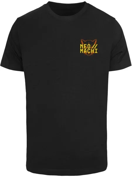 Merchcode Tričko Yasei tmavě žlutá / oranžová černá
